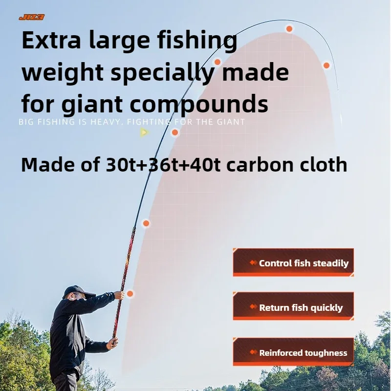 4.5m-10m Power Hand Pole 6H 8H 10H Ultralight Super Hard Taiwan Fishing Rod  19 Tune Carp Fishing Canne Pesca for Giant Fish - AliExpress 18