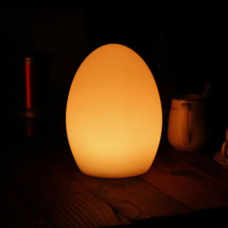 

LED Night Lights USB Egg Shape Rechargeable Pat Light Baby Feeding Sleeping Eye Protection Lamp Outdoor Bar Table Lamp