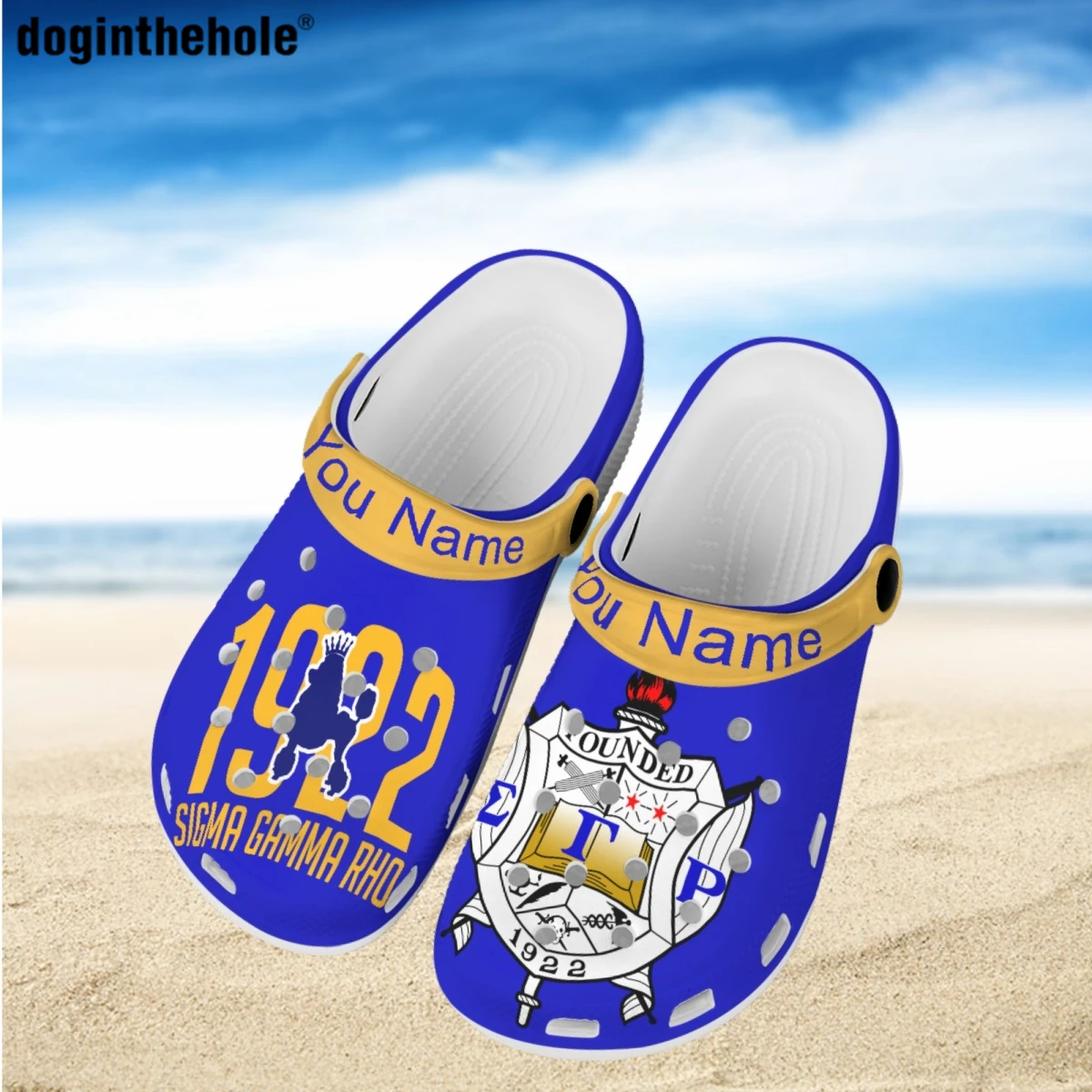 

Fashion Women's Summer Clogs Hot Sigma Gamma Rho Sorority Custom Name Sandals Men's Slippers Garden Clogs Zapatos Para Mujeres