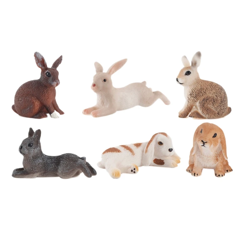 

Rabbit Toy Figure Easter Bunny Figurine Animal Easter Rabbit Characters Toys For Kids Playset Party Fairy Ornament-Drop Ship