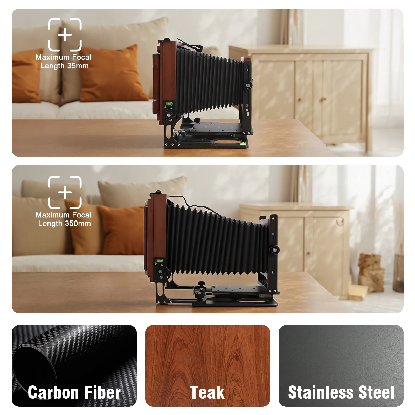 eTone Professional Munewca 4x5 Large Format Film Camera Carbon 3