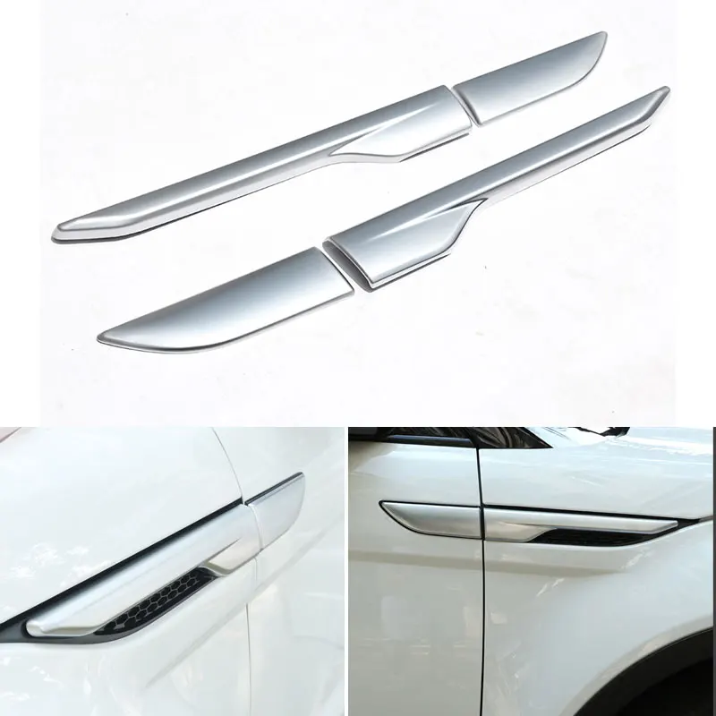 

ABS хромированный серебристый автомобильный Стайлинг крыло боковое вентиляционное отверстие крышка отделка для Land Rover Range Rover Evoque 2012 - 2016 2017 2018