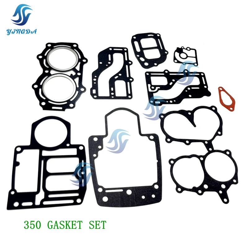 350 GASKET SET For Tohatsu Mercury Head Cover Outboard Motor 2-Stroke 15HP 18HP,351-01005-0,3H6-01032-0,27-803663 3f3 87121 power head gasket kit for tohatsu outboard motor 2t 60hp 70hp m60c m70c 3f3 87121 1 3f3 87121 0