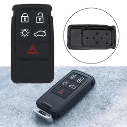 1Pc 5 Button Remote Key Fob Pads For Volvo XC60 XC 70 V70 S60 S80 Black Rubber Remote Car Key Case Pad