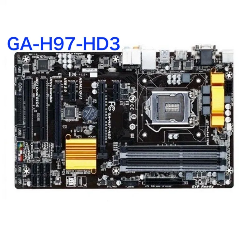Per Scheda Madre Gigabyte Ga-H97-Hd3 Scheda Madre 32Gb Lga 1150 Ddr3 Atx Testata Al 100% Ok Completamente Funzionante Spedizione Gratuita