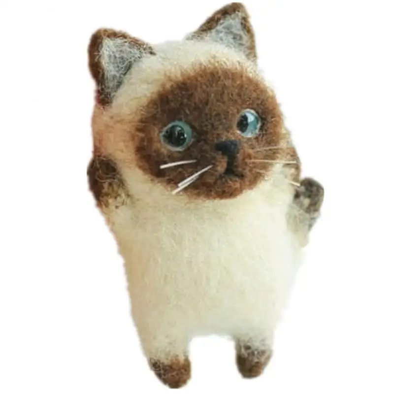 

Doll Wool Felt Kit Handmade Pets Toy Wool Needle Felt Kit Package Doll Wool Felt Needle Poked Kitting Felting Material