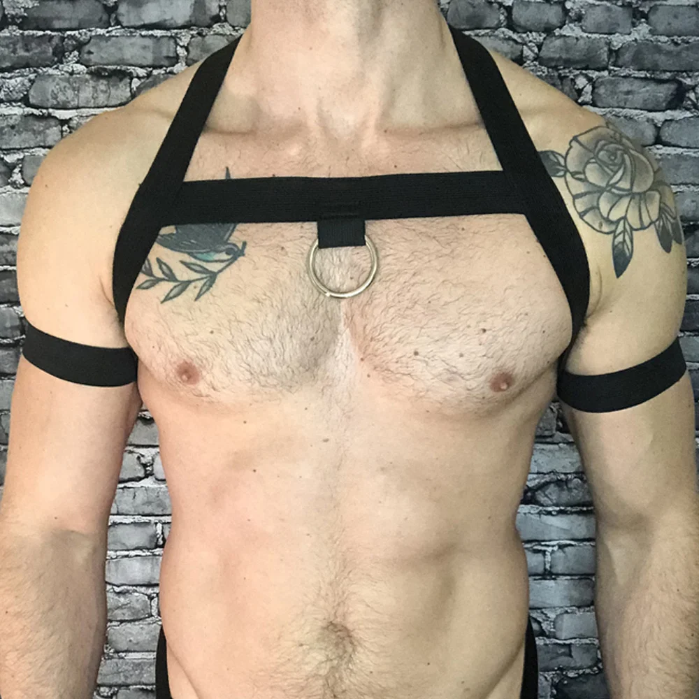 Men Gay Body Chest Harness Halter Neck Elastic y Bondage Top men-gay-body-chest-harness-halter-neck-elastic-y-bondage-top