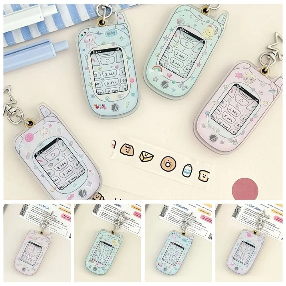 

Mini Phone Shape Acrylic Photocard Holder Y2K Photo Frame Mobile Phone Photocard Holder Unique Kawaii 1 Inch Card Photo Holder