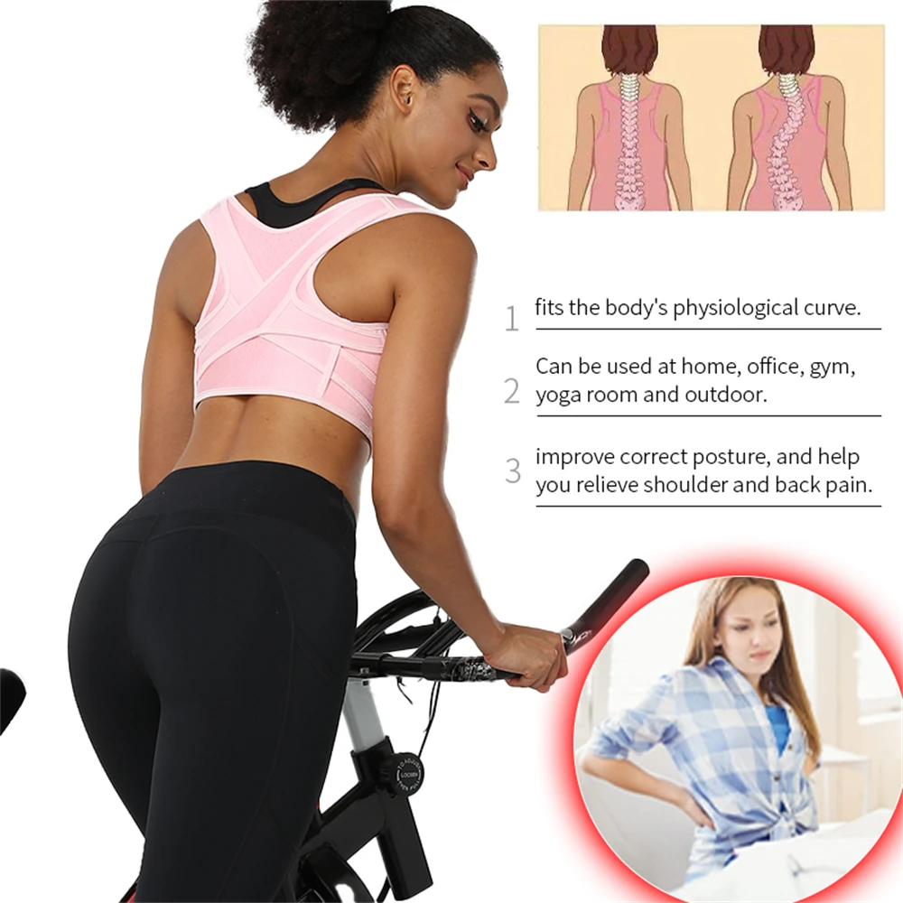 Posture Corrector Adjustable Breathable Upper Back Brace Back Support Straightener for Neck Shoulder Clavicle Lumbar Pain Relief Shoulder Support
