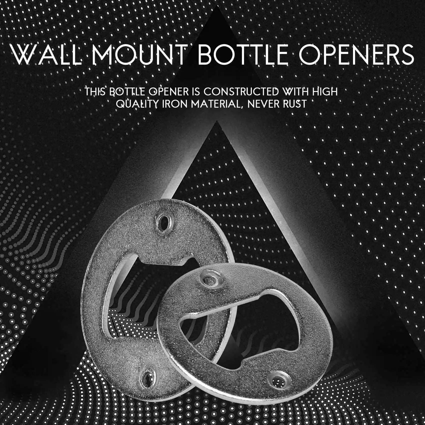 Bottle Opener Kit 50 Set Bottle Opener Insert Stainless Steel Round DIY Bottle Opener Hardware Kit Hardware Parts Supply with Screws