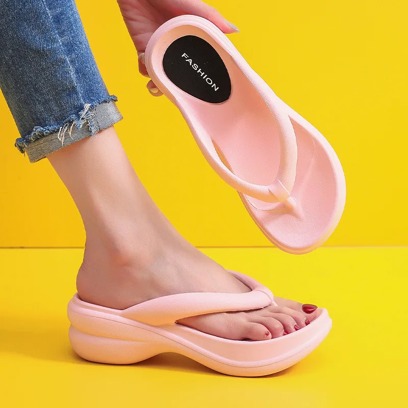 Jmprs kal n taban takozlar flip flop kad nlar i in 2024 yaz klip ayak