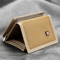Rugged Cordura Mens Tri-Fold Wallet - Zippered Coin Pocket, Multifunctional compartments, Classic Style - Durable and Stylish 2