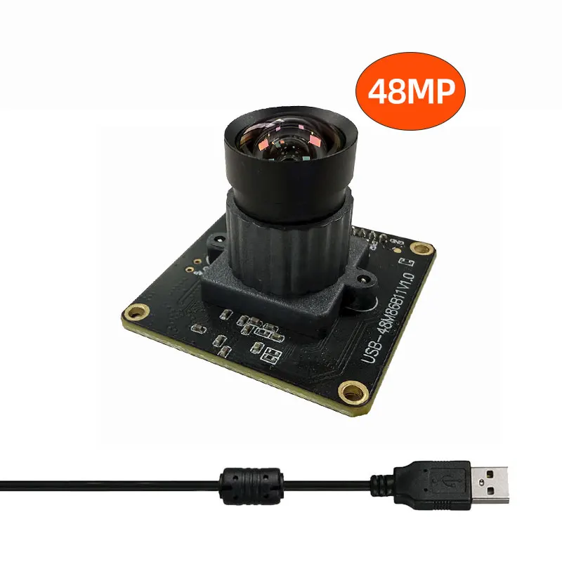 IMX586 48MP USB HD 카메라 모듈 32*32mm FOV 40/92/150도 광각 왜곡 없음 8000x6000 윈도우 리눅스 안드로이드용