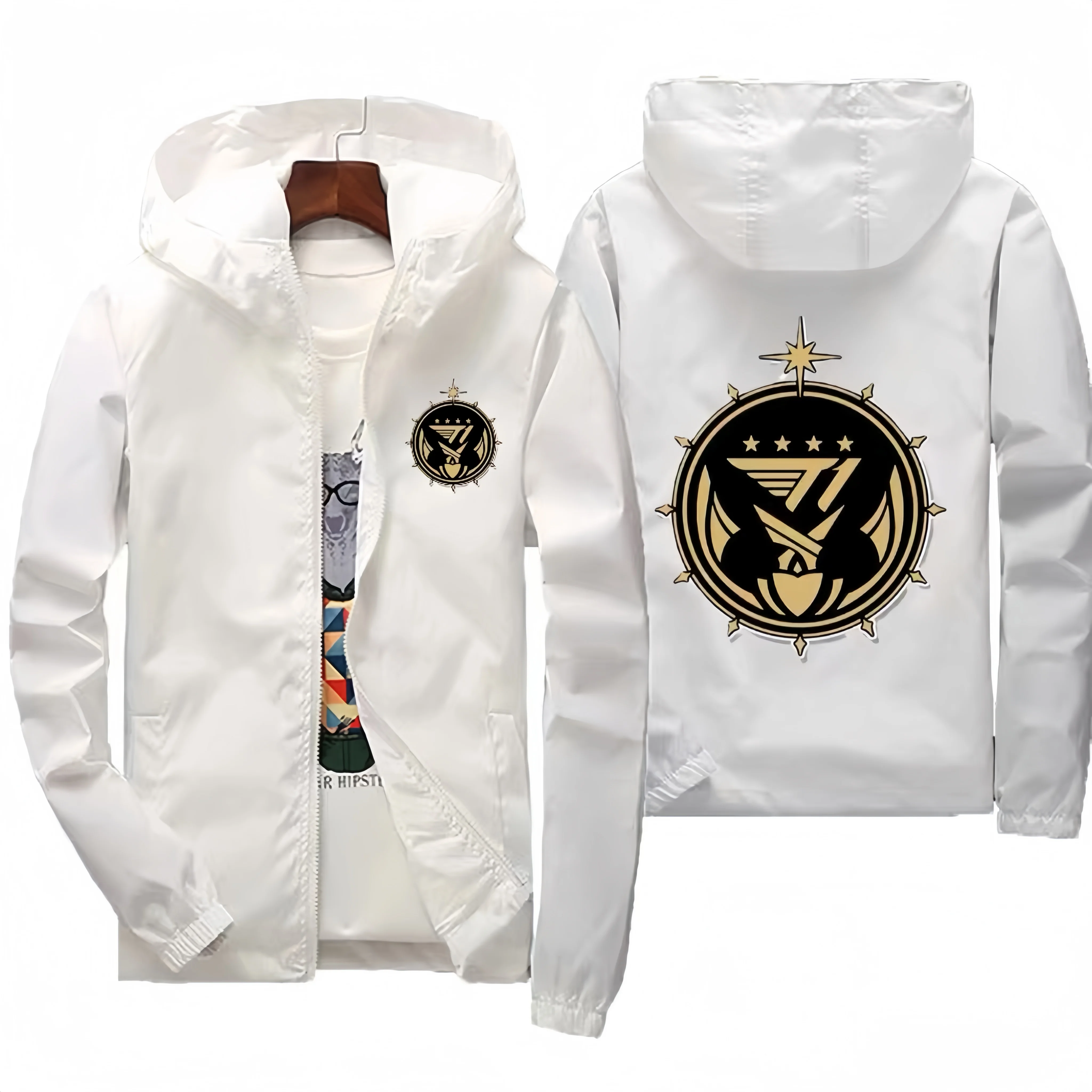 Spring and summer new men's T1 LOL LCK SKT outdoor casual jacket, waterproof hoodie and fashionable street style.
