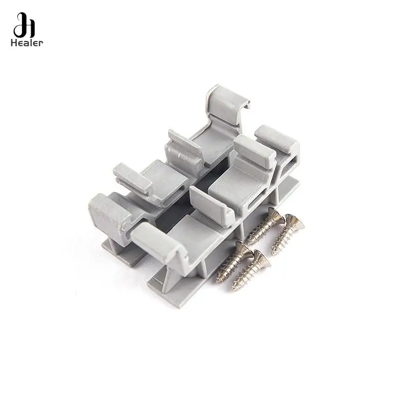 PCB 25mm DIN Rail Mounting Adapter Circuit Board Bracket Holder Carrier Clips Control Board Adapter 2pcs din rail din rail bracket