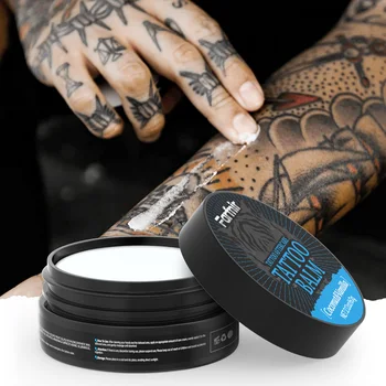 Balsamo per tatuaggi da 2,12 oz/60g, con profumo di cocco e vaniglia, idrata, mantiene la chiarezza e rende i nuovi tatuaggi più vivaci.