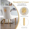 Dining Chairs Set of 2, Luxury Velvet Tufted Legs & Nailhead Trim, Back Lion Head Pull Ring & Rhomboid Pattern, Kitchen Chair 5