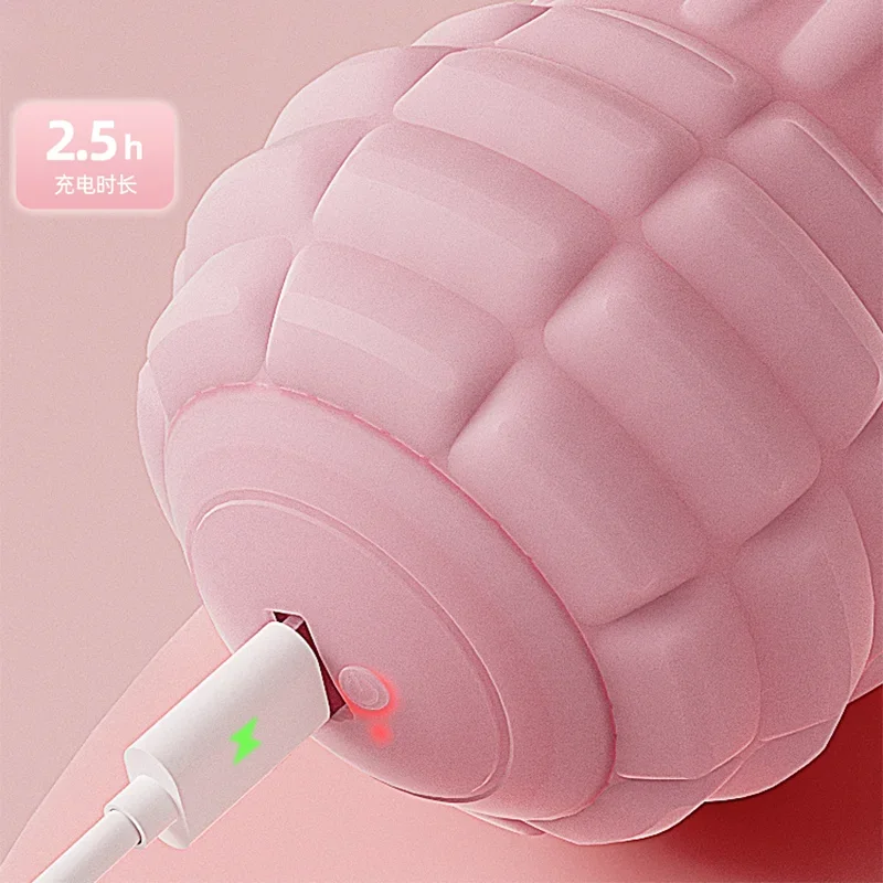 Electric Peanut Ball Deep Vibration Massage Fitness Neck Shoulder Lumbar Muscle Relaxation Silicone Fascia Ball Massage