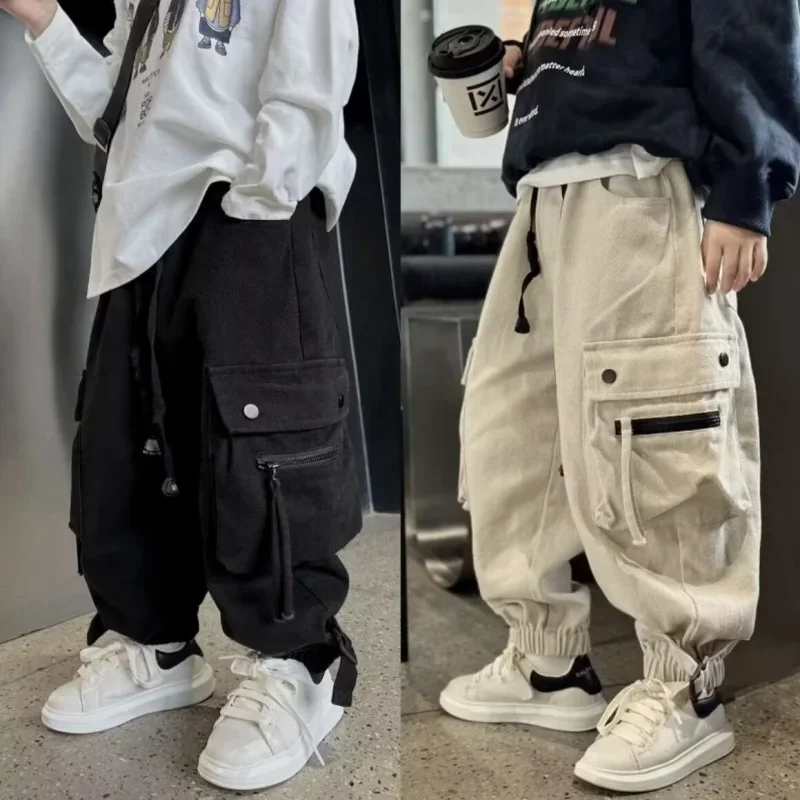 

Cargo Pants 2024 Summer Children'S Casual Trousers Pocket Overalls Boys Clothes 6yrs To 12yrs Children'S Pants For Boy