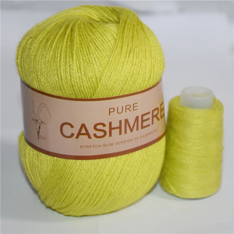 Luxurious Soft 3-Ply Pure Mongolian Cashmere Yarn - 5 Skeins for Crocheting & Knitting