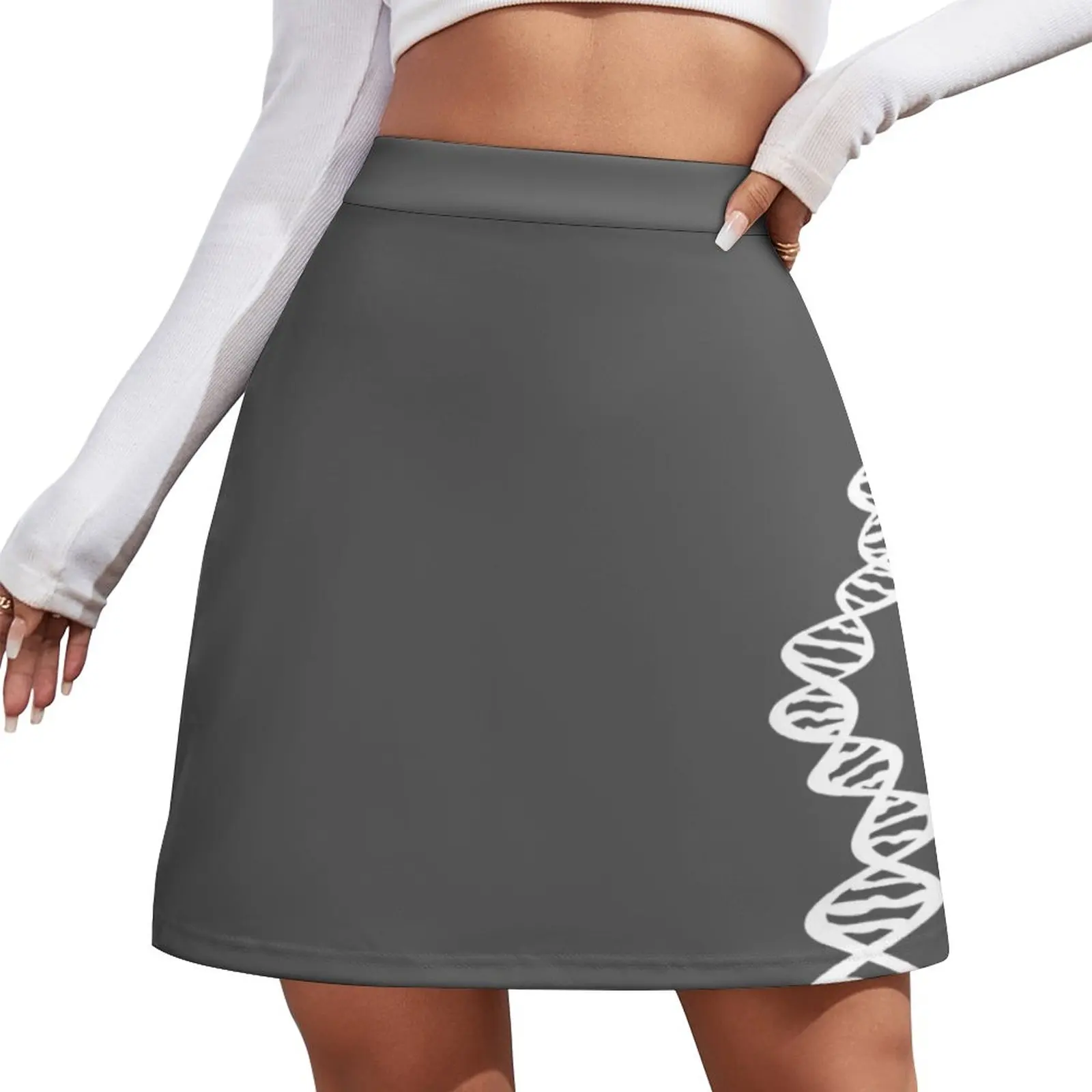 DNA strand - white Mini Skirt Woman clothing Kawaii 90s vintage clothes