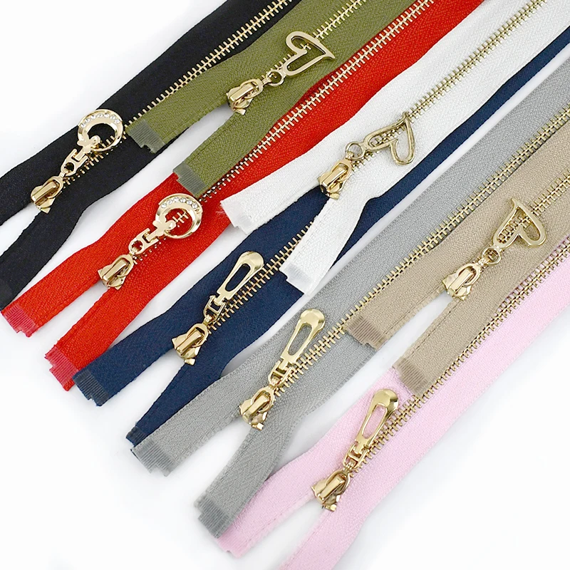 Description Picture 3 of item4Pcs 3# Metal Zippers 15-70cm Auto Lock Zipper For Sewing Bags Purse Down Decoration Zips Repair Kit DIY Garment Accessories