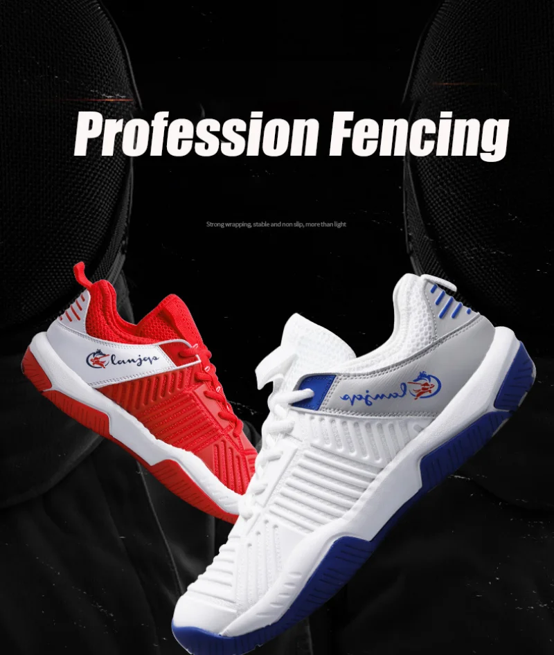 Kids Adult Fencing Shoes Indoor Professional Lightweight Sneakers Women Comfortable Athletic Training Footwear