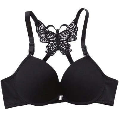 Sexy  Knot Bra Women's Underwear Gathered Lace  Beautiful Ba Strap Design Fixed Double oulder Band Nylon Fabric