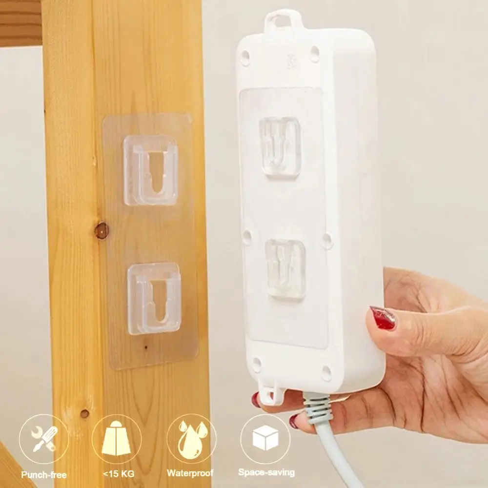 Double Sided Adhesive Wall Hooks Wall Hanger Transparent Hook Double-Sided  Multi-Purpose Shelf Mother Buckle Hook Storag - AliExpress