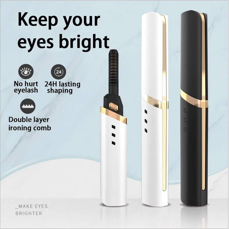 1081 Private Label 3d Magnetic With Rose Gold Mini Electric Makeup Sets Tools Plastic Heated Eyelash Curler eyelash curler