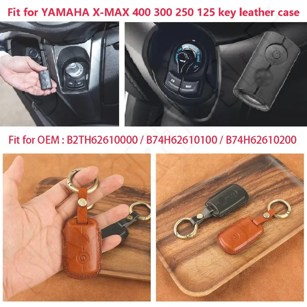 Аксессуары для мотоциклов кожаный чехол-брелок ключей Yamaha XMAX 400 300 250 55 XMAX300 XMAX400
