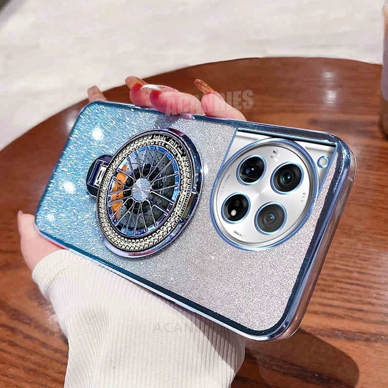 Luxury Plating Rotate Stand Holder Silicone Case Cover