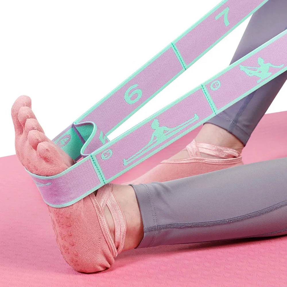 Fitness Resistance Band Fitness Accessories Yoga Pull Strap Belt Multi-functional Dance Yoga Auxiliary Stretching Belt Dance Stretching Band Loop GYM Fitness Exercise Bands