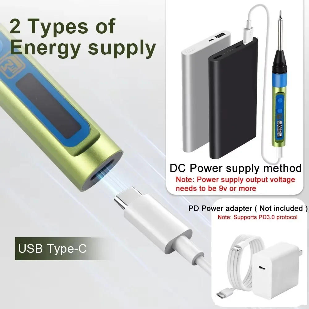 FMchip H01 Soldering Iron 2 IN 1 TS-BC2 and FM65 Tips PD 65W Adjustable Temperature H-01 Electric Soldering Station Repair Tools 6
