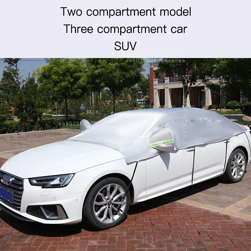 Waterproof Car Cover with Reflective Strips for Outdoor Protection