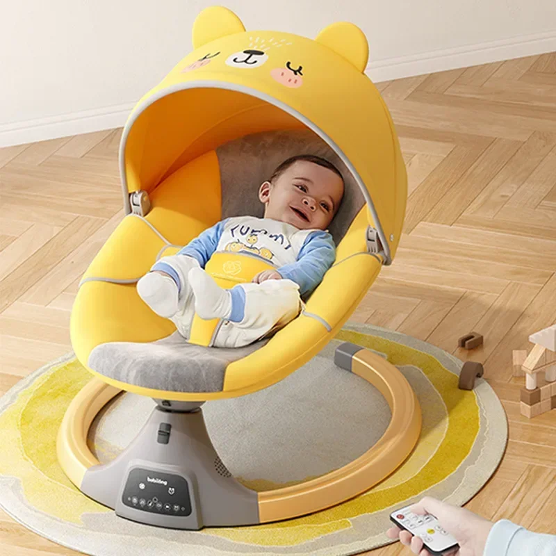Lettino a dondolo per bambini, sedia a dondolo per bambini, sedia lenitiva, lettino a dondolo con culla elettrica per bambini, ausilio per il sonno del neonato