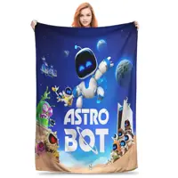 Astrobot Cartoon Coral Fleece Plush Throw Blankets Game Blankets for Bedding Travel Ultra-Soft Bedroom Quilt 1