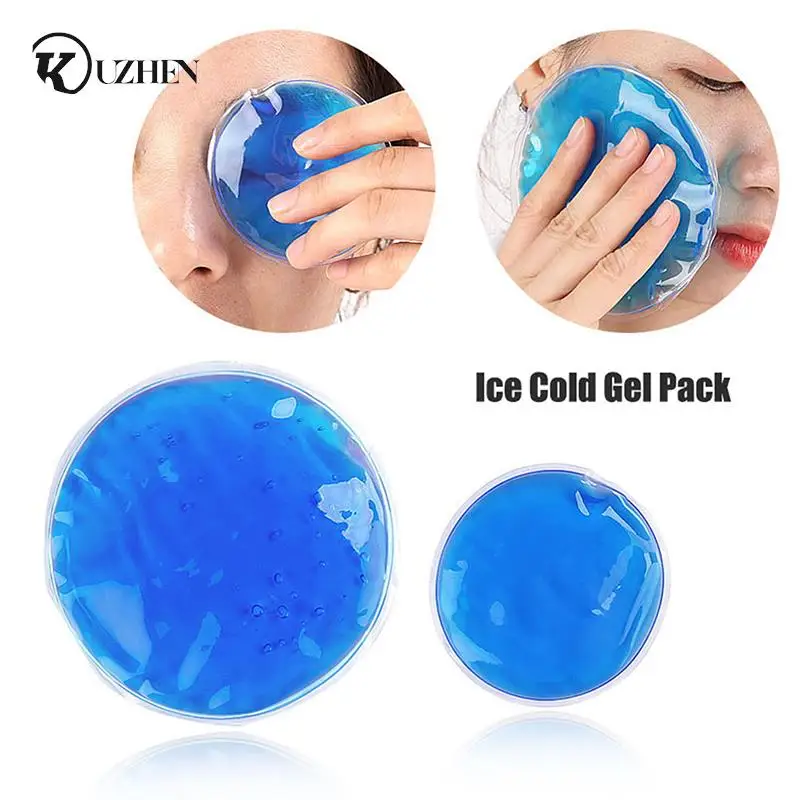 Gel Pack Round Reusable Ice Cold Hot Gel Pack Therapy Microwaveable Heat Pain Relief 1Pcs