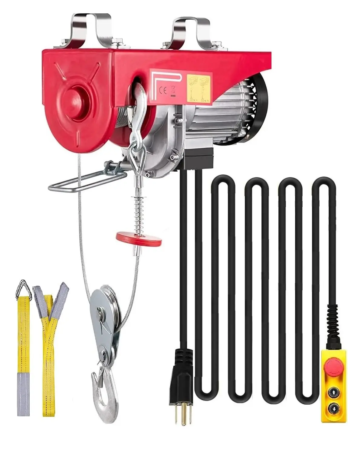 1760 LBS Lift Electric Hoist,110V Remote Control Winch Overhead Crane Electric Wire Hoist for Factories, Warehouses, Co