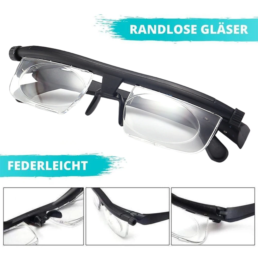 -6D To +3D Adjustable Degree Reading Glasses Variable Focus Distance Myopia Presbyopia Eyeglasses Vision Zoom Reading Glasses