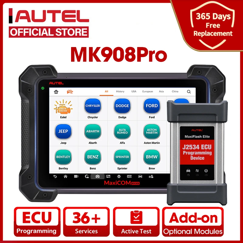 Autel-車の診断ツールmaxicom mk908p,OBD2スキャナー,ECUコーディング,プログラミング,J2534プログラマー,pk  maxisysライト