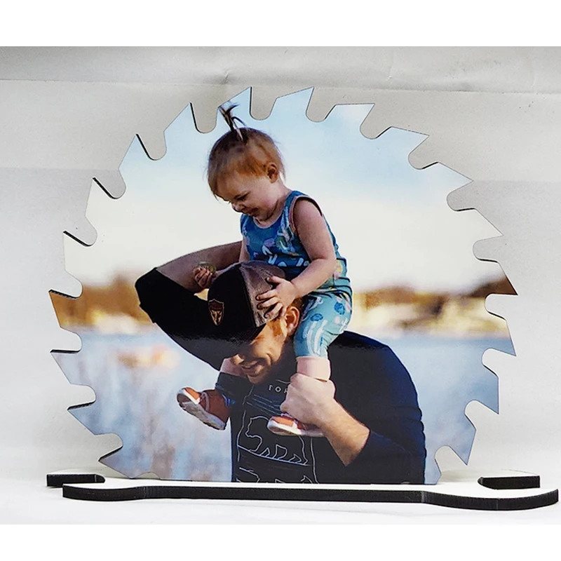

Free Shipping 10 sets/Lot 175*153*5mm Sublimation Blanks Saw Blade Wrench Photo Frames For Custom Father's Day Daddy Gifts