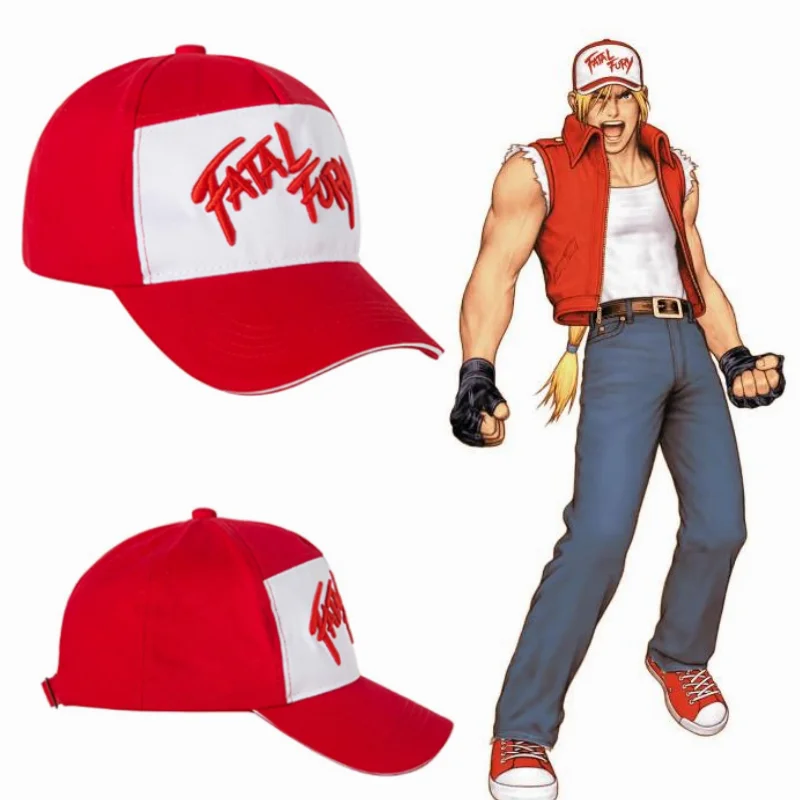 Baseball Hat Games Terry Bogard King of Fighters Embroidery Cotton Fatal Fury Cosplay Adjustable Unisex Outdoor Prop Gift
