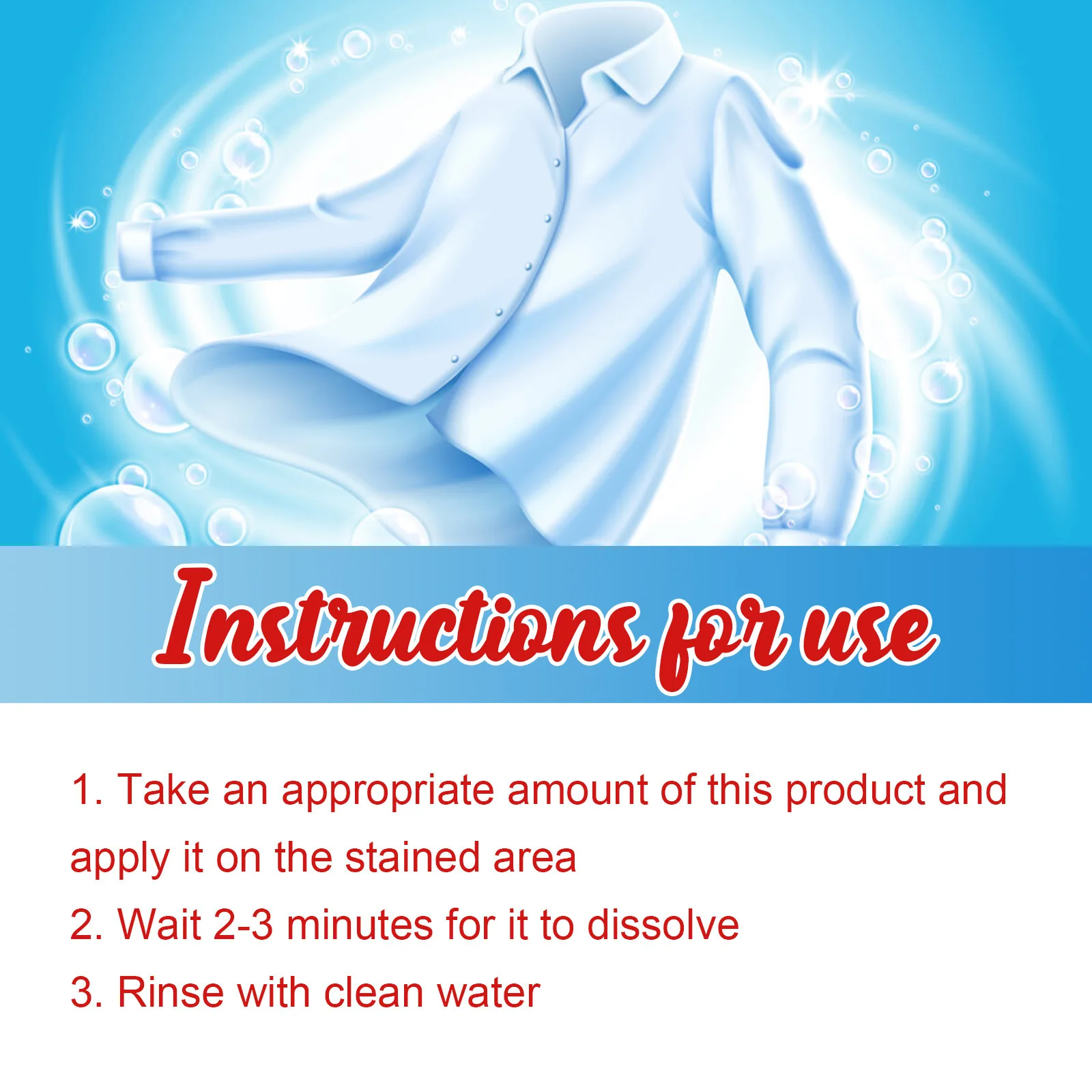 Laundry Stain Remover Portable Active Enzyme Clothing Stains Removal Agents Household Dormitory Oil Cleaning Laundry Detergent