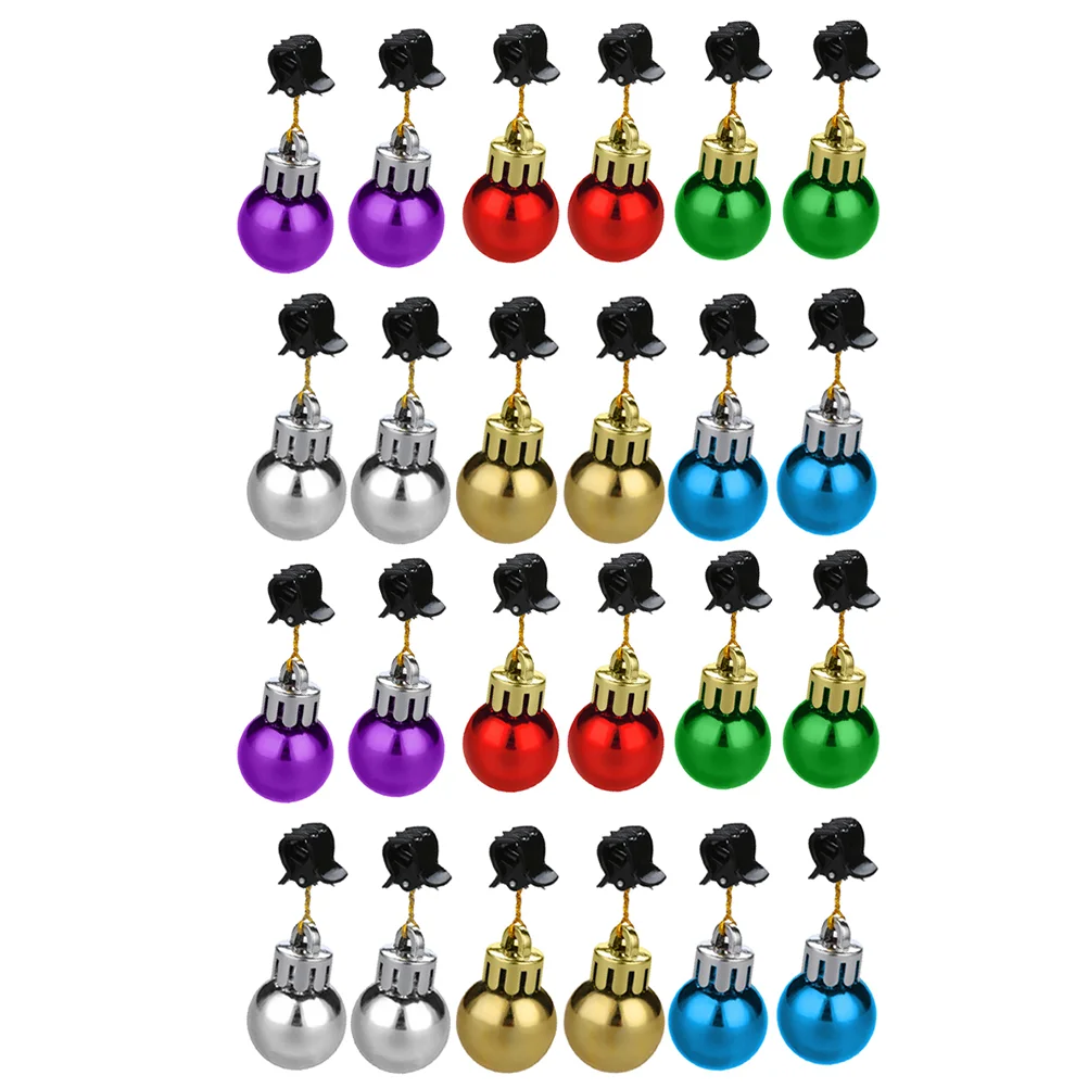 

24Pcs Christmas Santa Claus Beard Decoration Ball Beard Pendant (Assorted Color)