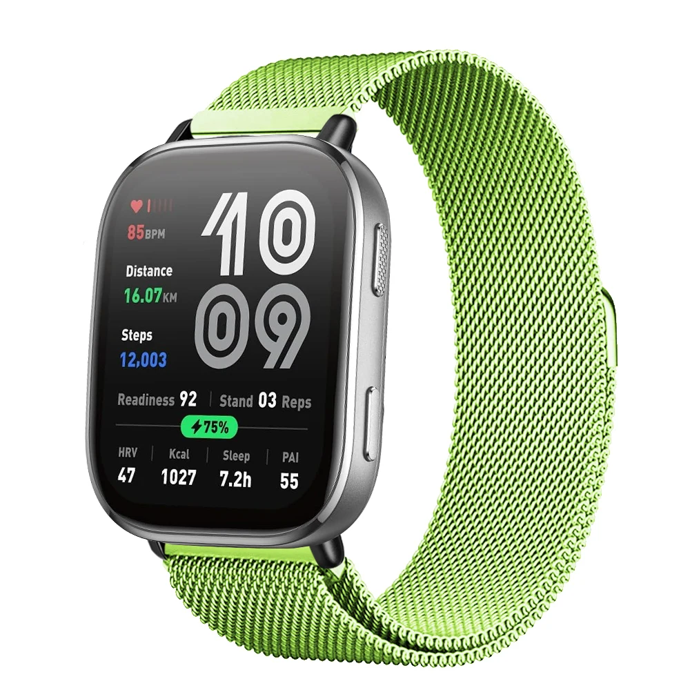 Magnetic Metal Mesh Smartwatch Wristband - 22mm Strap Bracelet