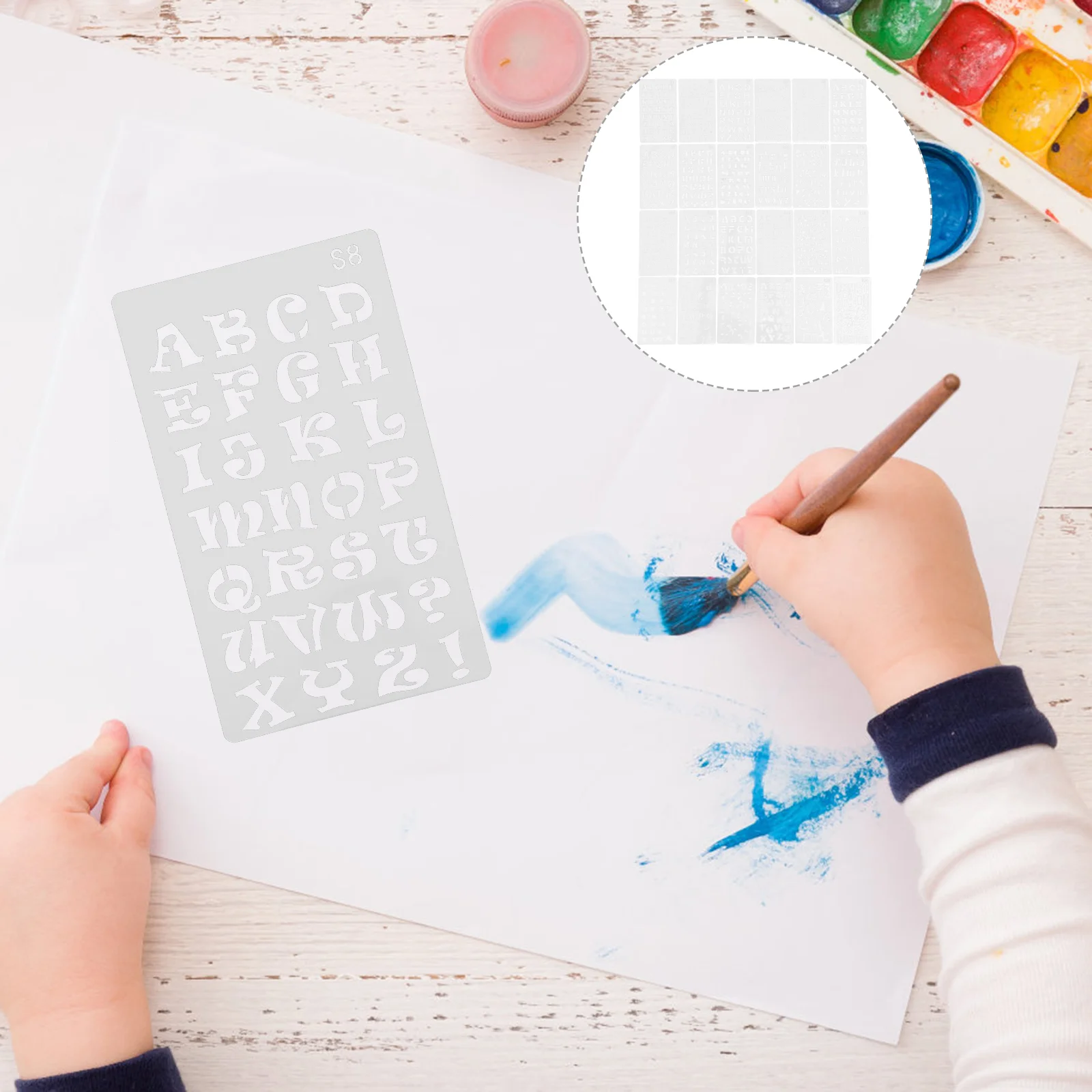 

Hollow Painting Stencil Alphabet Letter Number Planner Set Stencils Journal Notebook Diary Crafting DIY Drawing Template