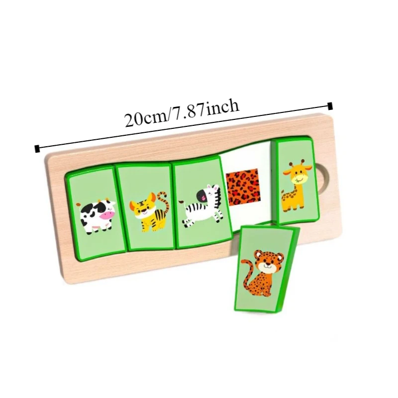 Puzzle Board Wooden Toys 3D Puzzles Pattern Cognitive Montessori Shape Matching Board Game Challenges Interactive