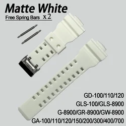 Silicone Rubber Band Strap for Watches - Premium Durable Bracelet Replacement (Matte White Ga110)