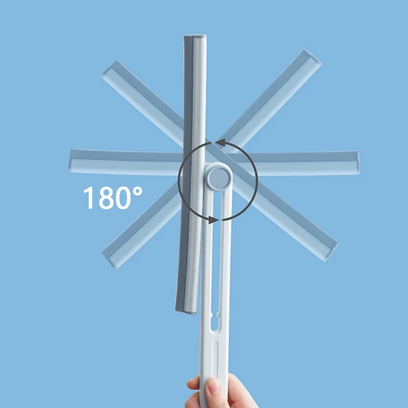 Glass Wiper Household Folding White Wiper Silicone Scraper Washing Wiper Glass Clean Floor Window Glass Cleaning Tool Water Wall 3